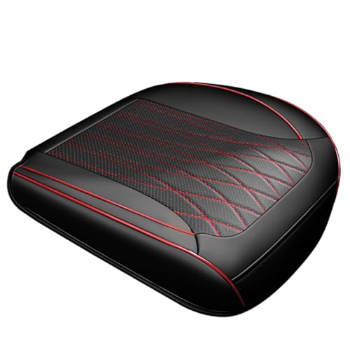Cojín de Piel sintética para Asiento de Coche, cómodo y Transpirable, cojín Antideslizante para Asientos de Conductor y camión, Relleno de Fibra sintética, Colores Negro, Rojo, y Gris