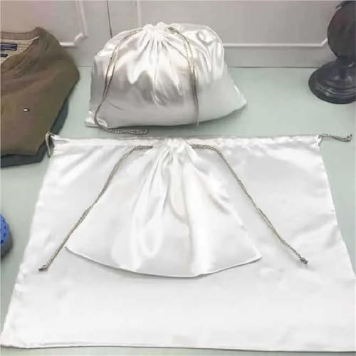 Bolsas de satén con cordón de seda suave para un cuidado textil de lujo 6