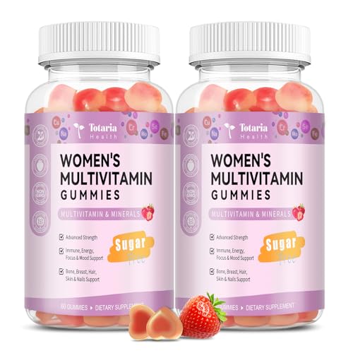 Totaria Sugar Free Multivitamin Gummies for Women 14+ w/Inositol, Iron, Folate, Biotin, Womens Daily