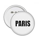 Classification: Badge DIYthinker Paris France Nom de la ville ronde Pins Bouton Badge Vêtements Décoration de cadeau Multicolore XL