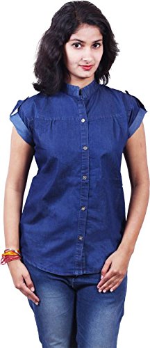 Half Sleeves Bandi Denim Shirt 