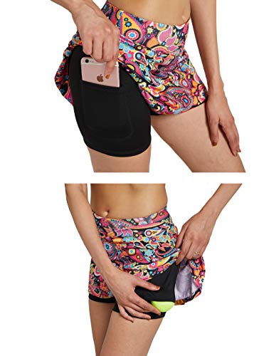 Saia feminina plissada de golfe com bolsos para shorts e corrida, tênis, treino, saias da Cityoung,