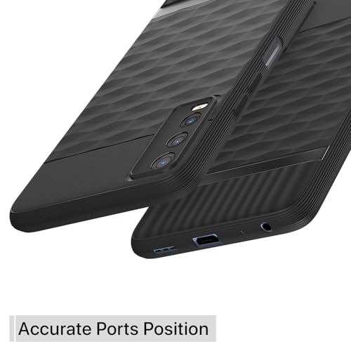 Image of Outlouders Bumper Case for Vivo Y12s / Y20 / Y20i / Y20G | Full Camera Protection | TPU Soft Flexible Shockproof Back Cover (Black)