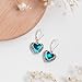 Bottled Up Designs Handmade Homespun Hearts Earrings, Recycled Vintage Glass, Sterling Silver, Eco Friendly, Made in USA, Mothers Day, Women, Anniversary (Mason Jar (Aqua))