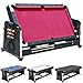 DEVESSPORT Multijuego Giratorio 4 en 1 Olimpus | Mesa de Billar, Air Hockey, Ping-Pong y Mesa de Comedor | 203.5x112x81 cm | Incluye Todos los Accesorios para los 3 Juegos (Rojo)