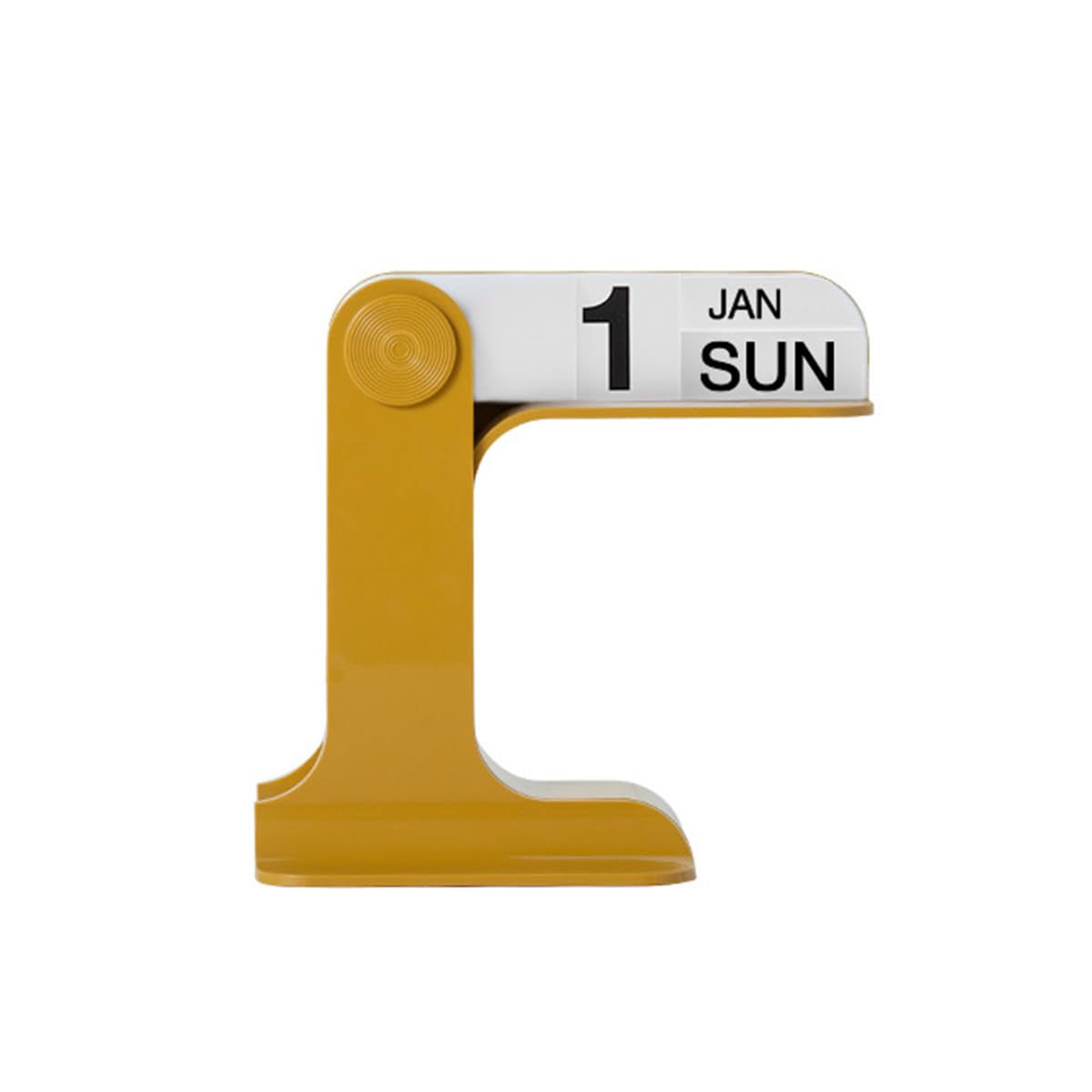 Flip Perpetual Calendar, Desk Calendar Desktop Decoration Daily Office Home Decor Desk Ornament For Shop,Office Desktop,Home Decorations (Yellow)
