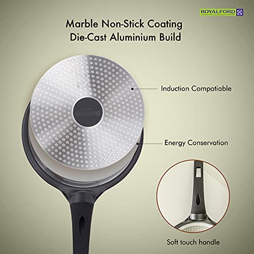Royalford 28 cm Die Cast Crepe Tawa, Grey, RF8590