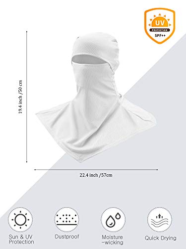 Image of SATINIOR 3 Piece Balaclava Face Cover Sun Protection Neck Cover Summer Balaclava for Men Women Outdoor Sports UV Protector