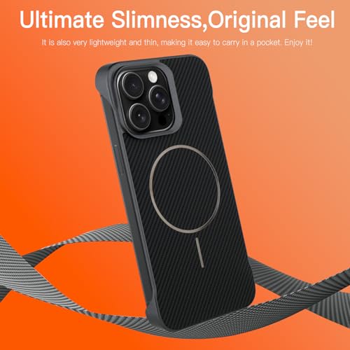 Coque iPhone 15 Pro Max MagSafe anti-rayures texture carbone - 5