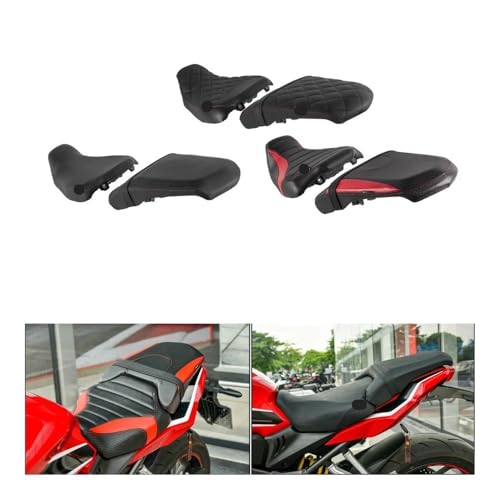 Asientos cojín pasajeros traseros para moto CB650R CBR650R de cuero sintético 7