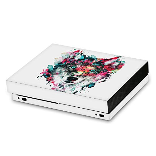 Autocollant de jeu Xbox One X peau vinyle protection console motif loup Riza Peker