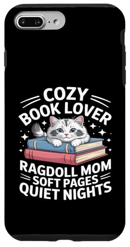 Cozy Book Lover Ragdoll Mom �\�t�g�y�[�W �Â��Ȗ� �X�}�z�P�[�X iPhone 7 Plus/8 Plus �p