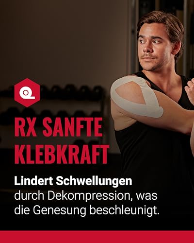 RockTape Unisex Schwarz RockTape Rxblack RockTapeRx Kinesiologie Tape sanft klebend und empfindliche Haut ideal f r Reha , Schwarz… – Ansicht 2