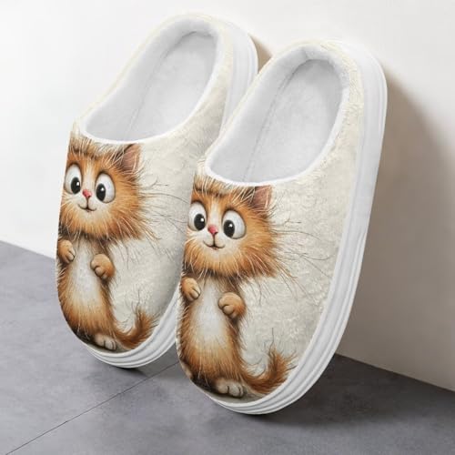 Thick Sole Slippers for Women Warm Flannel House Slippers 36-454