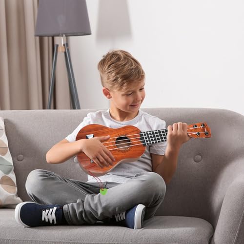 Raimy 17in Kids Ukulele Guitar - 4 Strings Mini Guitar Children Musical Instruments Educational Toys with Picks for Toddler Kids Boys Girls Beginner (Mahogany)