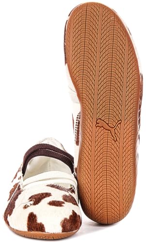 PUMA SC Ballet Cow Baskets de ballet pour femme Motif vache, Marron chocolat blanc chaud, 37.5 EU