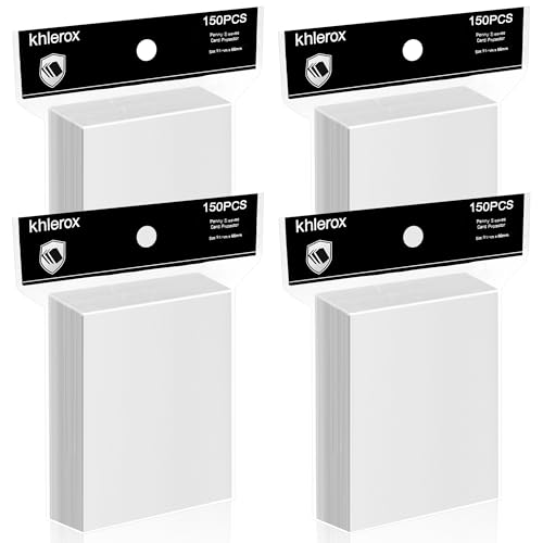 khlerox Soft Clear Card Sleeves 600pcs Penny Sleeves Standard Size Protectors for Trading Football Baseball Sports Game MTG TCG Cards Dust & Water Resistant 91 x 66 mm
