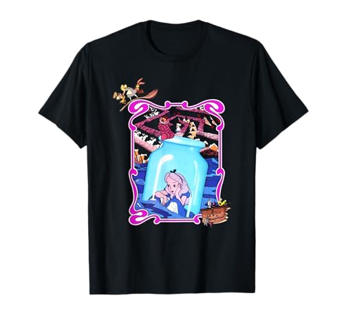 T-shirt Disney Alice motif bouteille idée cadeau originale pour les fans d'animation