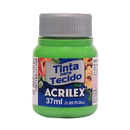 Tinta Para Tecido Fosca, Acrilex, AMAC014, Verde Folha, 37 ml