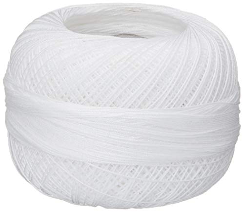 Handy Hands Lizbeth Egyptian Cotton Crochet, Tatting, Knitting Thread Lace Size 80 (10 Grams 184 Yards) â€“ HH80601, Snow White