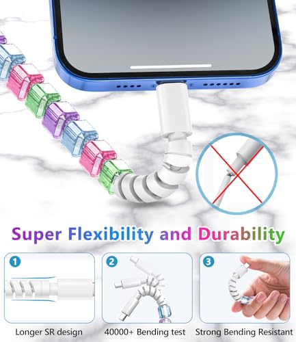 Image of ATESSON for iPhone Charger Cord 3.3FT Beaded Phone Charger Cable for iPhone 14 /13 /12 /11 Pro Max 60W Fast Charging USB A Cable for iPad 9th /8th /7th Generation Girly Cute Car Accessories for Women Girls