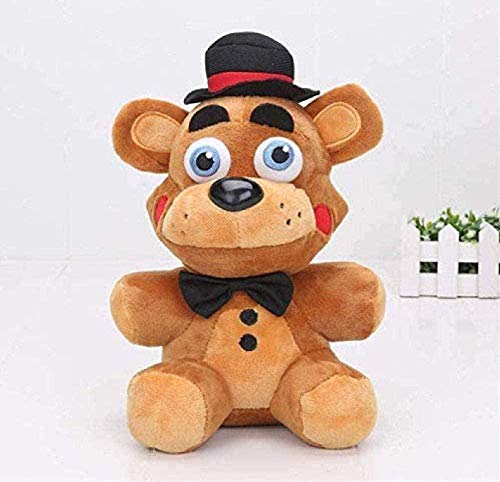N/D Five Nights at Freddy S Nightmare Plush Toy Freddy Fazbear Throw 25Cm Red Hat Bear Plush Pillow