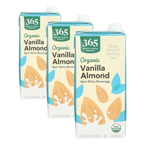 Image of 365 by Whole Foods Market, Organic Vanilla Almond Milk, 32 Fl Oz (Pack of 3)