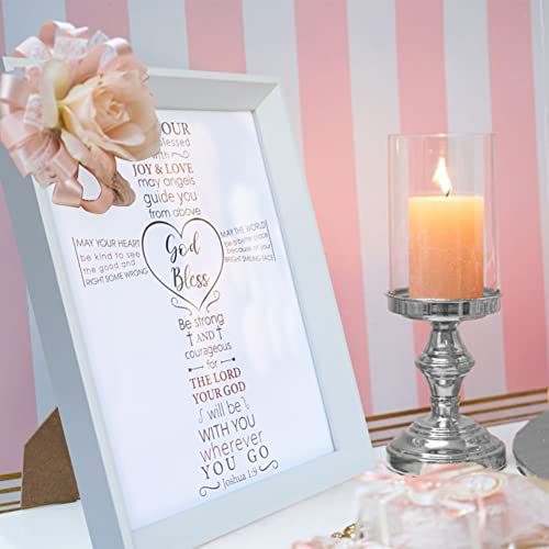 Hamuiers Baby Baptism Gifts For Boy Or Girl, Christening Gifts Baby Dedication Gift Baptism Frame God Bless Nursery Decor, White Frame #TOP5