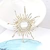 Broches en forme de soleil doré en cristal pour femmes femme foulard clip épingles Cool Weeding Coat Cardigan Fine Broche Sac à dos Pendentif #2