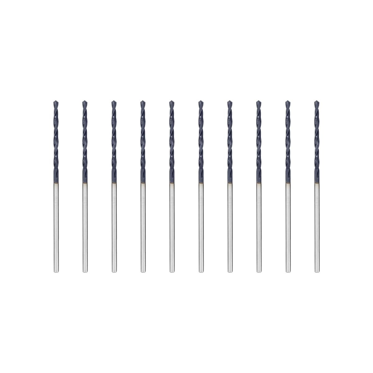 Punta per Metallo Pezzi Professional Punta da Trapano M35 HSS-Co, AlTiN Rivestita, Standard DIN 338 (1.0mm x 34mm x 10pcs)