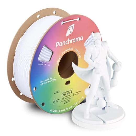 Panchroma PLA Cold White 3D Printer Filament, 1.75mm, 1kg Spool, Easy to Print, High Speed Printing, Tangle Free, AMS Compatible, Perfect for Toys, Decor, Miniatures, Models & Cosplay