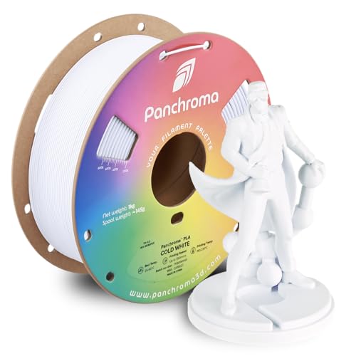 Image of Polymaker Panchroma PLA Cold White 3D Printer Filament, 1.75mm, 1kg Spool, Easy to Print, High Speed Printing, Tangle Free, AMS Compatible, Perfect for Toys, Decor, Miniatures, Models & Cosplay