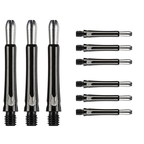 Target Darts Grip Style Aluminium Shaft - Pack of 9 | Schwarz, Kurz (34.8mm) | Professionelles Dartzubehör, 2BA Shaft Multipack mit Ringen, Dart Shaft Multipack, Dartstiele Target Darts Grip Style Aluminium Shaft - Pack of 9 | Schwarz, Kurz (34.8mm) | Professionelles Dartzubehör, 2BA Shaft Multipack mit Ringen, Dart Shaft Multipack, Dartstiele