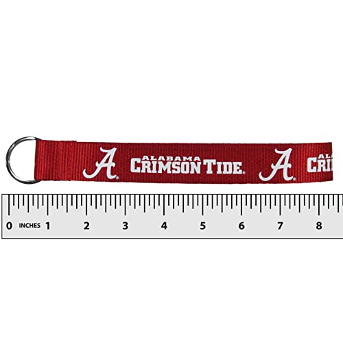 Siskiyou-NCAA-Alabama-Crimson-Tide-Lanyard-Key-Chain-Wristlet-Red