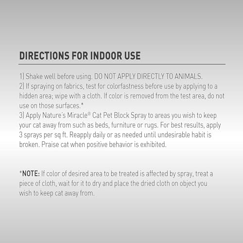 Nature'S Miracle P-98375 Advanced Platinum Cat Pet Block Repellent Spray thumb #3