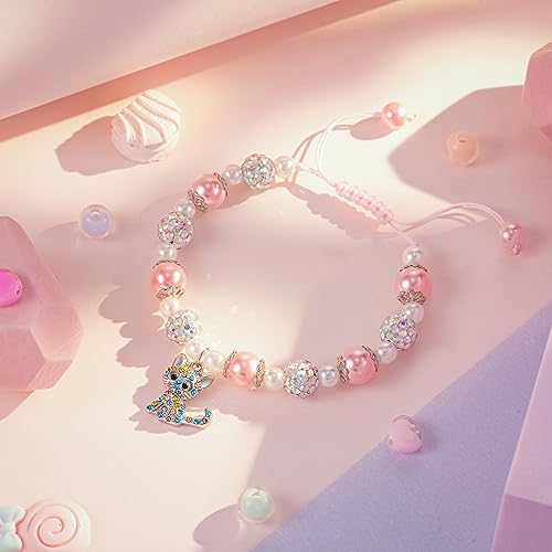 FYUKISS Cat Bracelet for Girls/Daughter/Granddaughter/Niece, Cat Charm Bracelet Jewelry for Birthday Mothers Day Graduation Gifts for Girls4