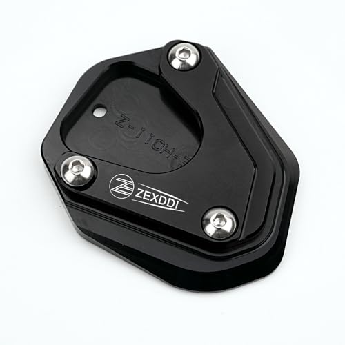 ZEXDDI Motorrad passend für Hon-da TRANSALP XL600V XL650V Kickstand Fuß Vergrößerung Platte CL500 CBR650R CB650R CB500F CB500X NX500 Seitenständer-Verlängerungspad (schwarz)