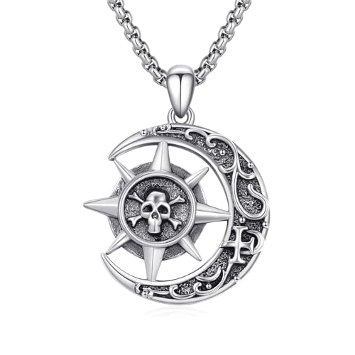 Collier squelette gothique en argent sterling pour éviter les allergies et affirmer son style