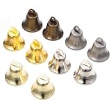 iplusmile 10個手摇铃铛 金属製クリアサウンド防走失ベル 家畜用吊り下げ鈴 アラーム機能付き 鉄製耐久性 羊 牛 馬用ファーミングペンダント