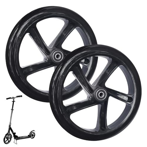 200mm Scooter Rollen: 2 Stück Scooter-Reifen Ersatzreifen ScooterRäder mit ABEC-9 Lager, City ScooterRollen, Anti-Rutsch Roller Räder, für meisten-Scoote und City-Roller (200 x 40mm)