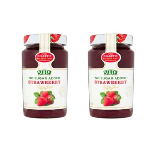 2 x 430g No Added Sugar Strawberry Jam Diabetic Friendly