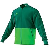 Zwei Reißverschlusstaschen adidas Herren Condivo 18 Trainingsjacke, Bold Green/Solar Green, S