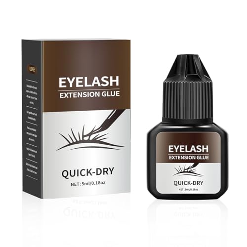 MOLZINY 5ml Colla per Ciglia Finte Ciuffetti Impermeabile a Lunga