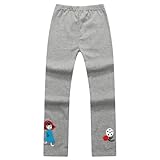 Richie House Little Girls' Elasitc Leggings with Patch Embroidery Size 1-8 RH1183