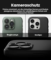 Ringke Onyx für iPhone 15 Pro Hülle, [Griffig] rutschfest Anti-Fingerabdruck Stoßfest Kratzfest Passgenau Stilvoll Handyhülle mit Präzisen Kameraausschnitten - Dark Green – Ansicht 3