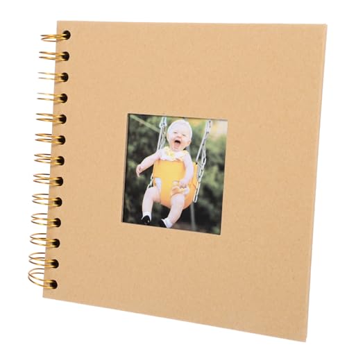 Cabilock Album Fotografico Decorativo Diy per Foto Laurea e Speciali Portafoto con Inserti Trasparenti per e Kraft Gialla