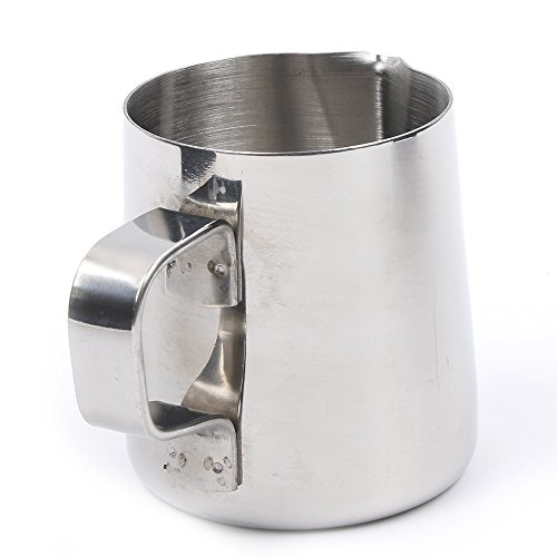 NUOMI Milk Frothing Pitcher 150ML Stainless Steel Espresso Steaming Pitchers, Small - Thumbnail 7