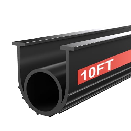 Garage Door Seals Bottom Rubber - Jobon 10 Ft Universal U+O Weatherproofing Garage Door Weather Stripping Bottom Seal Replacement Fits Most Standard Garage Doors, Easy Installation