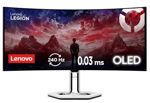 Image of Lenovo Legion Pro 34WD-10| 34 inch 240Hz WQHD OLED Curved Gaming Monitor|0.03ms, USB-C Docking 140W PD,2xHDMI+DP, RJ45|Tilt,Swivel,Height Stand|AI Smart Sensors|2x5W Speakers|KVM Switch| 67C9UAC1IN