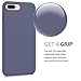 kwmobile Case Compatible with Apple iPhone 7 Plus/iPhone 8 Plus Case - TPU Silicone Phone Cover with Soft Finish - Lavender Grey